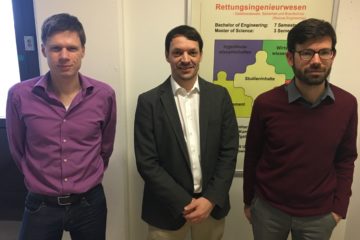 Professor Alexander Fekete (left), Karsten Uhing (middle), Dr. Samuel Roufat (right)